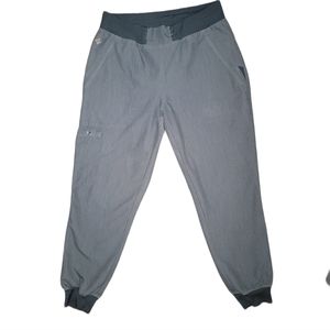 2 Pairs of MED COUTURE Pewter Color Scrub Pants